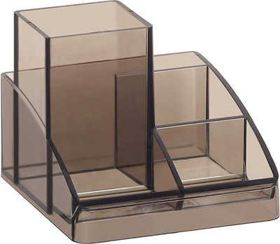 zepdos 3 Compartments Plastic Stand(Grey)