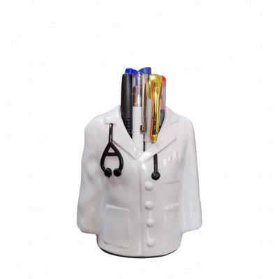 ZIARO 1 Compartments Plastick Pen Stand(Silver)