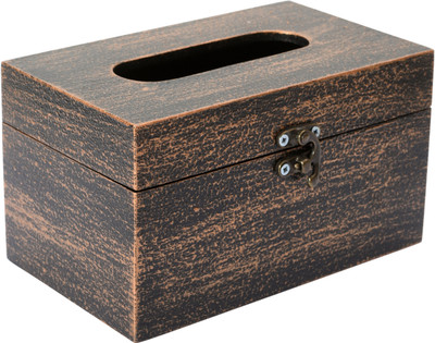 Samsiddhi 1 Compartments Wooden Tissue Box(Brown)