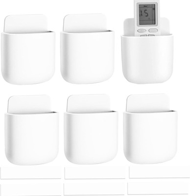 RUJVEIMPEX 6 Compartments Plastic REMOTE HOLDER FOR WALL(White)