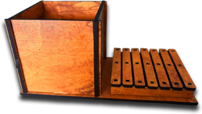 GifWodds 2 Compartments Mdf Pen Stand with Coaster(Brown)