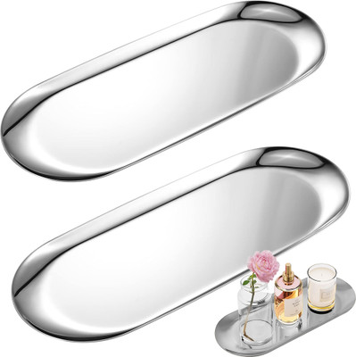 MAYCREATE 1 Compartments Stainless Steel Jewelry Organizer(Silver)