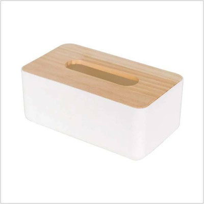 keskriva 1 Compartments PLASTIC TISSUE BOX(White)