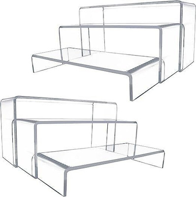 Ashani Creations 6 Compartments Acrylic Different Sizes- Ideal for Trophies, Showpieces, Cupcake Holder & Candy Bar(White)