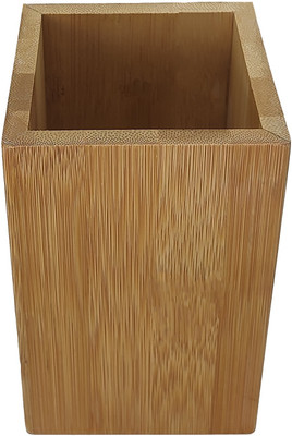 Evolife 1 Compartments Wooden Pen,pencil,brush Holder(Brown)