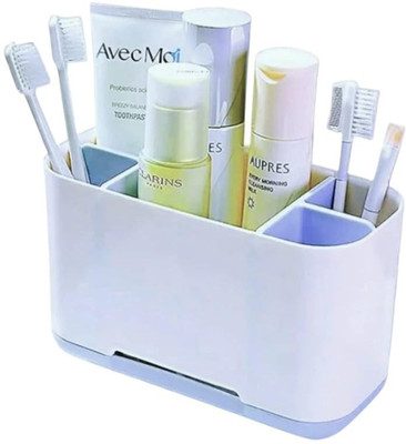 embraze 6 Compartments Acrylonitrile Butadiene Styrene Pen stand(Slate Grey)