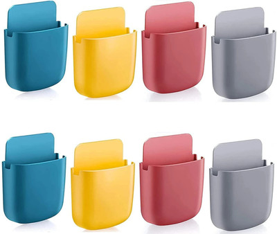 Glitzn 8 Compartments Plastic Remote holder, Mobile holder, Toothpaste holder(Multicolor)