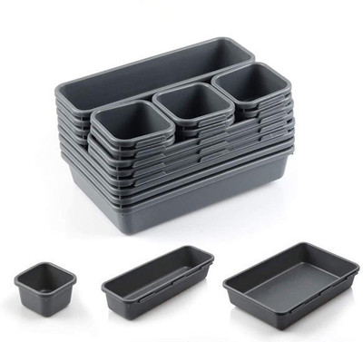 AMEEDARSHAN 16 Compartments Plastic Desk Organizer Tray(Multicolor)