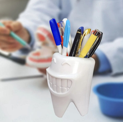 ssb 1 Compartments Plastic Pen Stand(Multicolor)