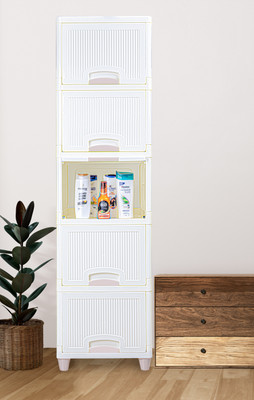 AKTOM 5 Compartments Plastic Floor Mount(White)