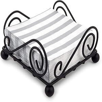 INSTORE 1 Compartments IRON NAPKIN HOLDER(Black)
