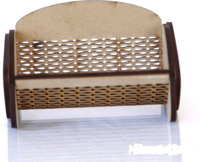 JAI SHRI 1 Compartments wooden card holder(Cream)