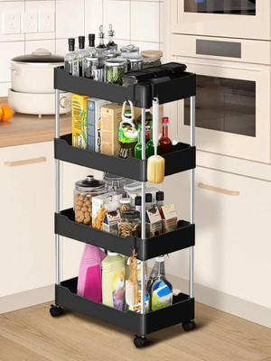 MGKENTERPRISE 4 Compartments plastic Portable Desk Organizer Drawer(Black)