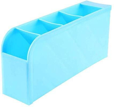 Kinzilla 4 Compartments Plastic Pen Pencil Holder(Multicolor)