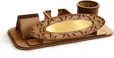 LAKHAJI 1 Compartments wooden penstand(Cream)
