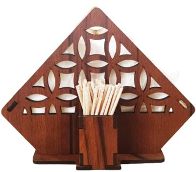 Wonders Impex 1 Compartments Wood Desk Organizer(Brown)
