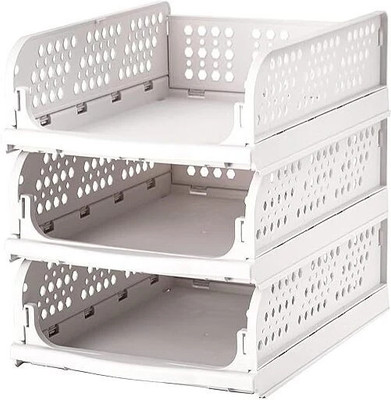 AK10ZONE 3 Compartments Plastic Cabinet(White)