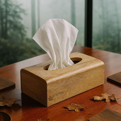 FORESTIS GALLINARIA 1 Compartments Mango Wood Tissue Box(Brown)