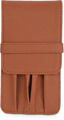 Essart 4 Compartments Faux Leather Flap(Tan)