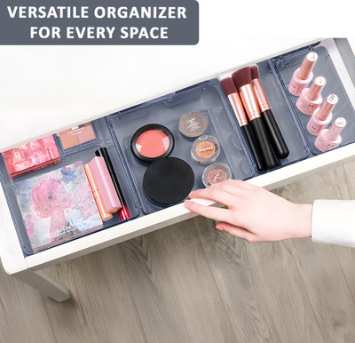 HOMESTIC 21 Compartments Acrylic Desk Organiser(Black)