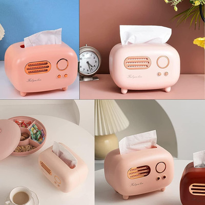 SKETWARE 1 Compartments Plastic RADIO TISSUE BOX(Multicolor)