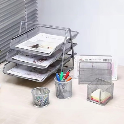 KUBER INDUSTRIES 1 Compartments Iron Office TYPE(Silver)