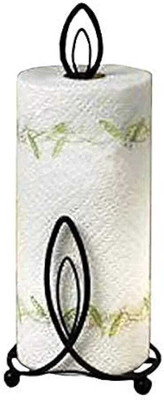 KRSHOPY 1 Compartments This Wrought Iron paper towel holder is yours forever. his decorative wrought iron paper(Black)