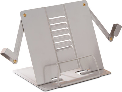 Expro 1 Compartments Metal Metal Book Stand(Silver)