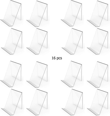 Parikshit Sublimation 1 Compartments Acrylic, Exhibition 16 pc Book Display Stand Clear Acrylic Display Easel Transparent Tablet Holder(Transparent, Clear)