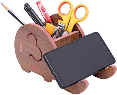 PRIYANSHM IMPEX 1 Compartments wood mobile stand(Brown)