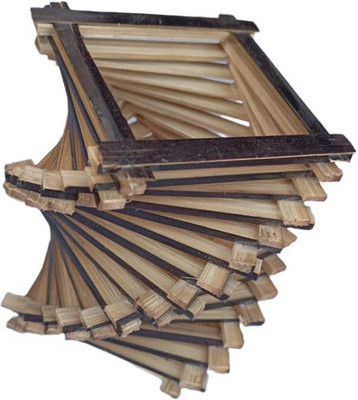 saf 1 Compartments Bamboo Traditional table decor storage desk organizer.r(Brown)