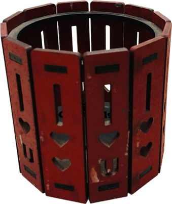 Gifwoods 1 Compartments Mdf Wooden Pen Stand(Brown)