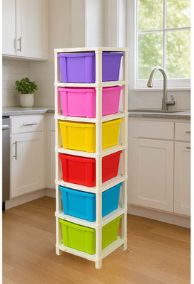 MAXTID 6 Compartments Plastic PP(Multicolor)