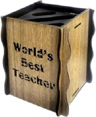 RIGHTSPOT 1 Compartments wood Pen holder(Wooden)