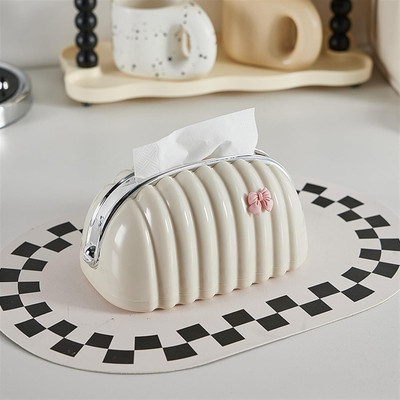 vedvit 1 Compartments Plastic Plastic Cream Tissue Box, Cream Tissue Box, Tissue Box Bag Paper Holder(Multicolor)