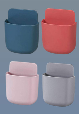 Lveynax 4 Compartments Plastic Remote holder, Mobile holder, Toothpaste holder(Multicolor)