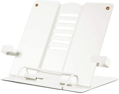 Volo 1 Compartments MILD STEEL BOOK READING STAND(White)