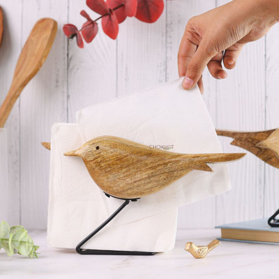 Chokhat 1 Compartments Wooden Napkin Holder(Brown)