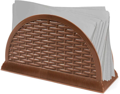 Pass Pass 1 Compartments Plastic Tissue Paper Holder(Brown)