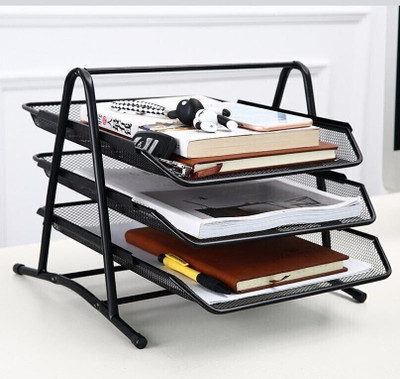 labh 3 Compartments Metal Metal Mesh(Black)