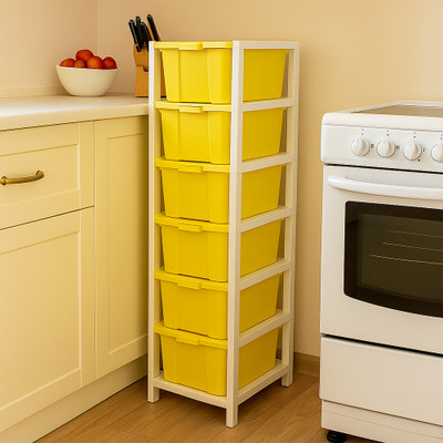 MAXTID 6 Compartments Plastic PP(Yellow)