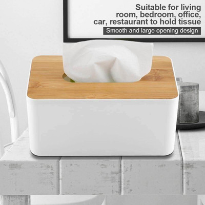 NTBAY 1 Compartments Plastic and wood 1 Compartments box(White)