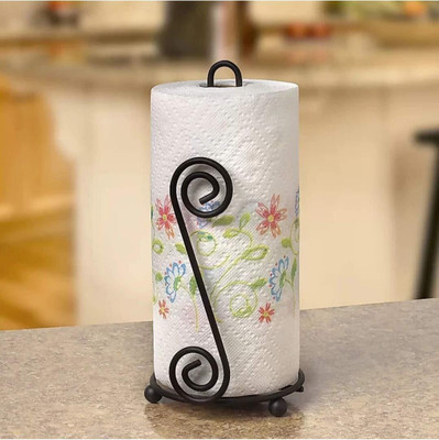 APEROL DESIGN 1 Compartments Iron Wrought Iron tissue Holder(Black)