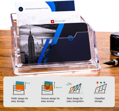 ANSGMJIMN 3 Compartments PVC VISITING CARD HOLDER(WATER SHADE)
