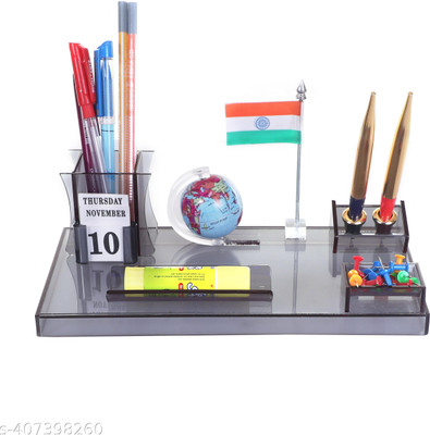 Laksh 3 Compartments acrylic acrylic plastic(Black)