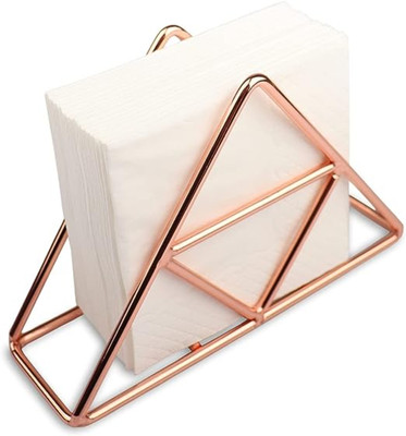 homspurts 1 Compartments Iron Golden Napkin Holder/ Tissue Paper Stand Tissue Dispenser Organizer For Kitchen(Gold)