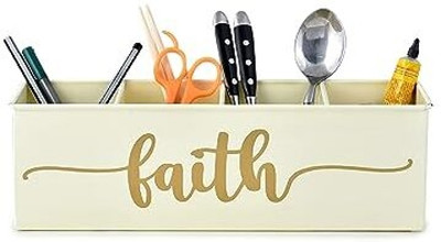 Elan 1 Compartments Powder Coated Steel Multi functional(Faith (Off White))