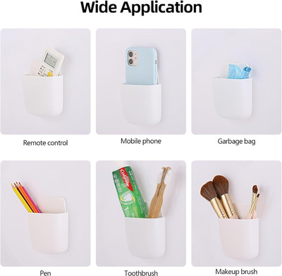 Gabani fashion 6 Compartments plastic Remote Storage Organizer Case For A/C, Tv Mobile Phone Plug(White)