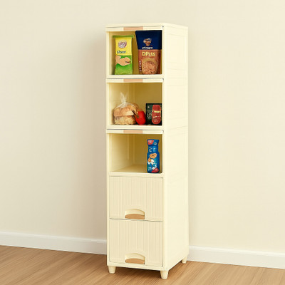Jipcy 5 Compartments Plastic All(White)
