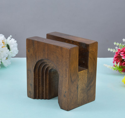 OGGN 1 Compartments Mango Wood Napkin Holder(Brown)
